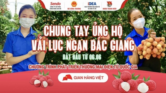 Các sàn thương mại điện tử chung tay đẩy mạnh tiêu thụ trực tuyến vải thiều Bắc Giang