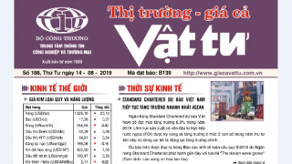 Trung tâm TTCN và TM giới thiệu Bản tin Thị trường Giá cả Vật tư Số 188, Thứ Tư ngày 14/8/2019 