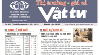 Trung tâm TTCN và TM phát hành Bản tin Thị trường Giá cả Vật tư Số101, Thứ Bẩy ngày 04/5/2019