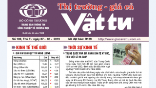 Trung tâm TTCN và TM phát hành Bản tin Thị trường Giá cả Vật tư Số 182, Thứ Tư ngày 7/8/2019  