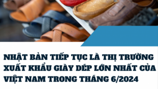 Nhật Bản tiếp tục là thị trường xuất khẩu giày dép lớn nhất của Việt Nam trong tháng 6/2024