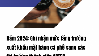 Năm 2024: Ghi nhận mức tăng trưởng xuất khẩu Cà phê sang các thị trường thành viên CPTPP