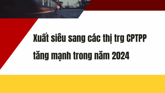 Xuất siêu sang các thị trg CPTPP tăng mạnh trong năm 2024