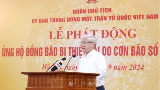 Lời kêu gọi của UBTW MTTQ Việt Nam vận động ủng hộ đồng bào khắc phục thiệt hại do cơn bão số 3 gây ra 