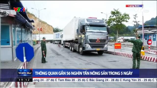 Gần 55.800 tấn nông sản được thông quan qua Lạng Sơn
