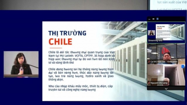 Thương vụ kết nối doanh nghiệp thiết bị, máy móc năng lượng Việt Nam - Chile