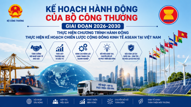 Kế hoạch hành động của Bộ Công Thương giai đoạn 2026-2030 thực hiện Chương trình hành động thực hiện Kế hoạch chiến lược Cộng đồng Kinh tế ASEAN tại Việt Nam giai đoạn 2026-2030 và 2031-2035