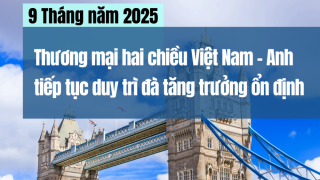 9 Tháng năm 2025; Thương mại hai chiều Việt Nam - Anh tiếp tục duy trì đà tăng trưởng ổn định