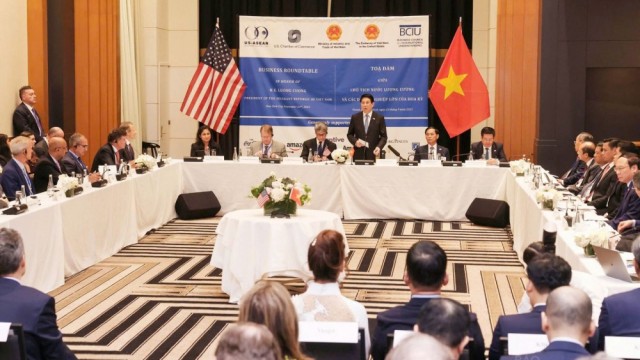 Chủ tịch nước Lương Cường dự tọa đàm với các doanh nghiệp hàng đầu Hoa Kỳ tại New York