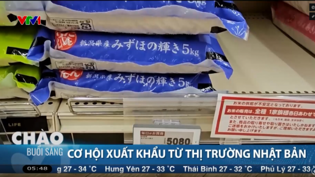 Việt Nam có thêm cơ hội xuất khẩu gạo sang Nhật