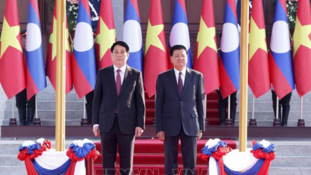 Thứ trưởng Phan Thị Thắng tháp tùng Chủ tịch nước Lương Cường thăm cấp Nhà nước tới Cộng hòa Dân chủ Nhân dân Lào (24-25/4/2025)