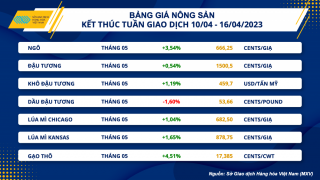 Chỉ số hàng hoá MXV- Index cao nhất 6 tuần